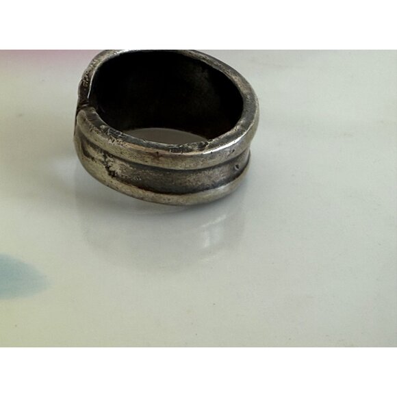 Vintage 60's Sterling Silver Spoon Ring 12.5 grams Size 8.5 - Picture 9 of 11